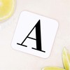 Alphabet Initial Letter Wooden Drinks Coaster Mat Gift