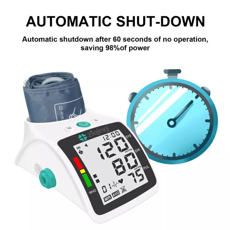 ZIQING Automatic Upper Arm Blood Pressure Monitor Digital Machine Meter