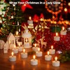 Rechargeable Flameless Tea Lights Candles with Charging Station 6Pcs Battery