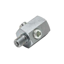 GlowShift 1/8 BSPT Male to 1/8-27 NPT Female Hex Universal Sensor Thread Adapter Reducer