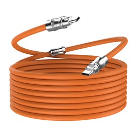 WLGQ USB C to C PD100W Skin-Friendly Liquid Silicone Material Fast Charging Cable USB-C Interface Device Universal Chubby Cable (Orange 6.6Ft)