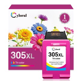 Cyloral 305XL Printer Cartridges for Envy 6000 6010 6010e 6030 6030e Envy Pro 6400 6432 Deskjet 2320 2700 2700e 2800 2800e 2820 2820e 4220e 4230e 4120e Deskjet Plus 4100 for HP 305 XL (1 Colour)