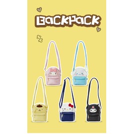 Girls Anime Kawaii Mini Backpack + Keychain Anime Cosplay Backpack Cute Doll Handbag Shoulder Bag(Black)