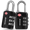 2 Pack TSA Approved Travel Luggage Locks, Metal Combination Lock,