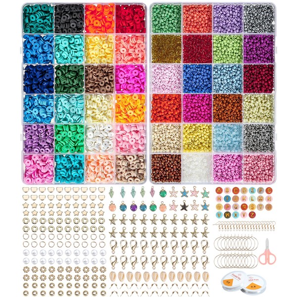Jissta 10660 Pieces Beads for Threading 3 mm Beads Set,
