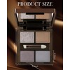 4 Colors Gold Nude Grey Blue Eyeshadow Powder Palette Makeup