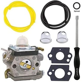 Ewillownm Compatible with 523012401 596658301 Carburetor for Husqvarna Trimmer 122HD45 122HD60 Jonsered HT2218 HT2223T Redmax CH220 CHT220L Hedge Trimmer with Adjustment Tool Fuel Line Primer Bulb