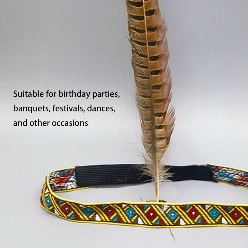 Indian Headband Headdress Feather Headband Native American Feather Headband Hair