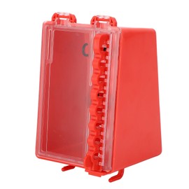 Denash Lockout Tagout Box Portable 8-Hole Key Station for Wall Mounting with Transparent Plate, Made of ABS and PC, Suitable for Factories and Construction Sites