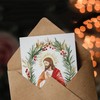 Artery8 Jesus Christ Pine Leaf Holly Wreath Blank For Him