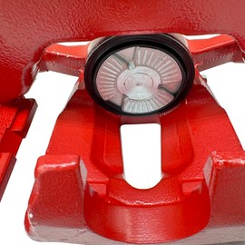 Geinqiay S5500 Rear Brake Caliper with Bracket Red Left & Right Side Pair 18B5500 18B5501 for 2015 2016 2017 Ford F-150 FL3Z2552A FL3Z2553A