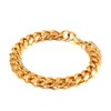 Pulsera Esclava Eslabón Cubano Acero Inoxidable 10mm 21cm (Dorado)