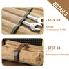 Tool Roll Organiser, Wrench Roll with 2 Pockets with Zip