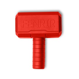 Fenrir Hammer Dog Chew Toy Strong Rubber Stuffable Enrichment Toy for Chewers (Red, Medium)