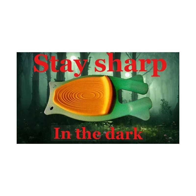 Block sharpener Glow in the dark-Outdoorsm - Plastic, Glow Blue