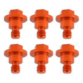 YINETTECH 6Pcs Motorcycle Front Fork Guard Bolts Compatible with KTM 125 150 200 250 300 350 450 85 65 50 SX EXC SXF EXCF, Orange