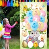 HADCKJA Easter Party Decorations - Latex Balloons with Bunny &