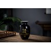 Black Vases Chinese Ceramic Flower Vase Decorated with Peony Design