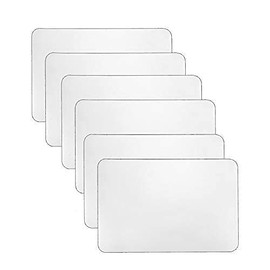 YoleShy 6 Pcs Plastic Placemats, Heat Resistant Washable Table Mats for Dining, Kitchen (17'' x 11''), Clear