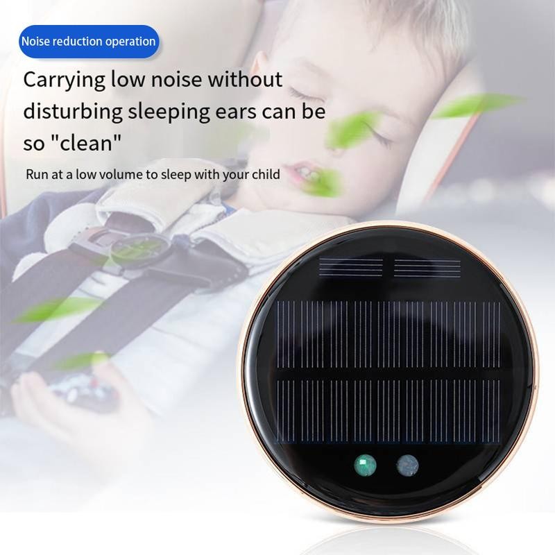Solar-Powered Mounted Car Air Humidifier - Color: Black