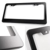 PS-AUTO Matte Black finished stainless steel license plate frame plain