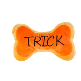 Giftable World Pet Plush Pet Toy 9" Trick or Treat Dog Bones w/Squeaker - 2 Pack