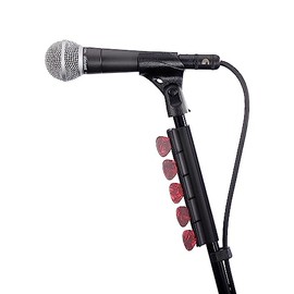 D'Addario Accessories - Soporte de púa para micrófono, soporte para púas de guitarra para soportes de micrófono, capacidad para 10 púas de guitarra de cualquier calibre y tamaño