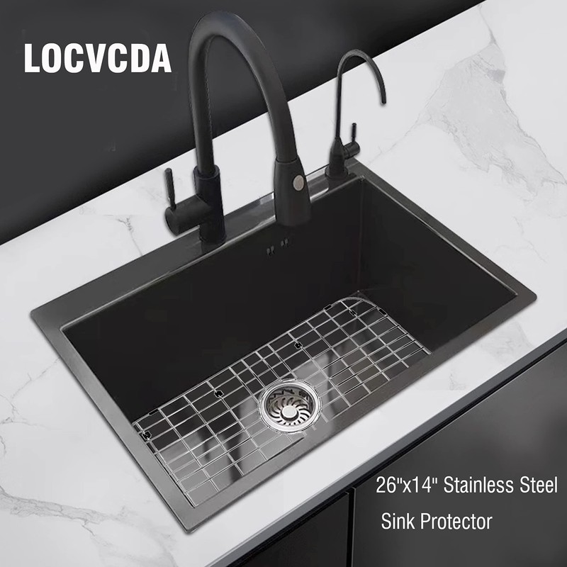 Kitchen Sink Grid 26" x 14", LOCVCDA Sink Protectors for