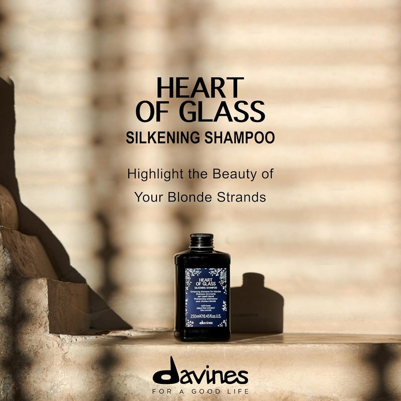 Davines Heart of Glass Silkening Shampoo Shampoo para tonos rubios