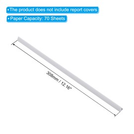 PATIKIL 10mm Binding Bars, 20 Pcs Plastic Binding Bars Slide Grip 70 Sheets Capacity A4 Binding Bars for Report Cover Office Study, White