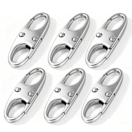 AgePlace 6 Pack Zipper Clips Anti Theft, Double Opening Zipper Lock for Backpacks & Luggage, Zinc Alloy Zipper Pull Replacement, Small Carabiner Clip for Purses, Crossbody Bags & Travel Essentials