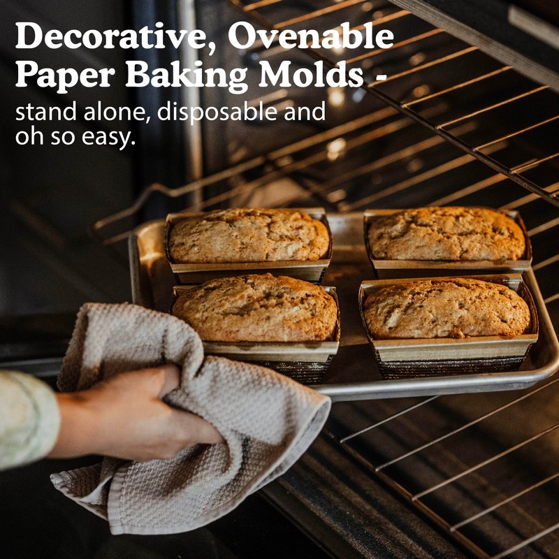 Regency Bakery Grade Disposable Stand Alone Loaf Pans, 1/2-Pound, 2-Pack