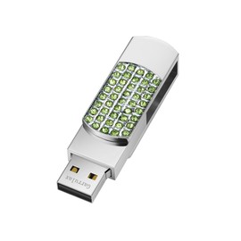 GARRULAX USB Flash Drive, 16GB/32GB/64GB/128GB USB2.0 Rotatable Memory Stick Date Storage Pendrive Thumb Drives U Disk(16GB,Green)