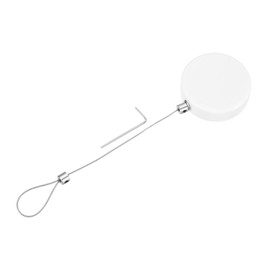 sourcing map 3.3ft Retractable Cable Lock with Latch Remote Control Security Locks with Adjustable Cord Tether Anti Theft for Laptop, TV, 150 G, White