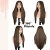 Kurope Brown Lace Front Wig for Women 13x4 Synthetic Lace