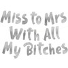 Miss to Mrs Classy & Sassy Bachelorette Silver Glitter Banner