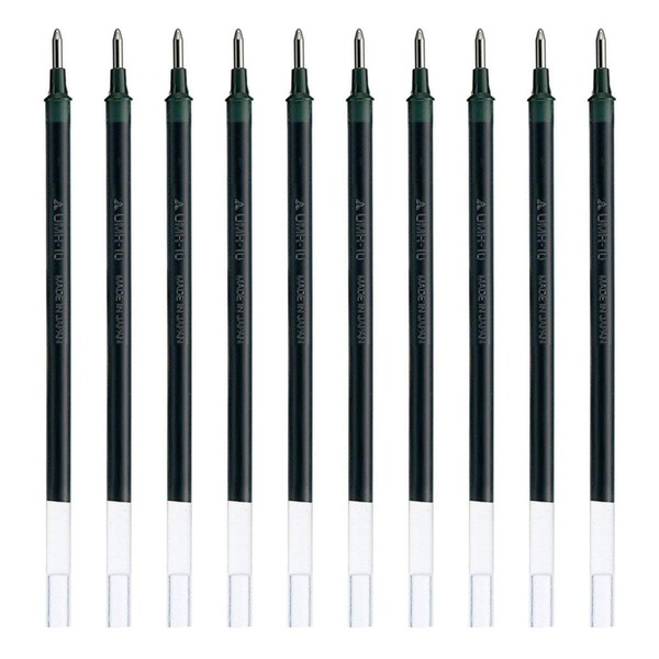 Uni-ball UMR-10 Refills for Gel Ink Ballpoint Pen, 1.0mm, Black Ink, Value Set of 10