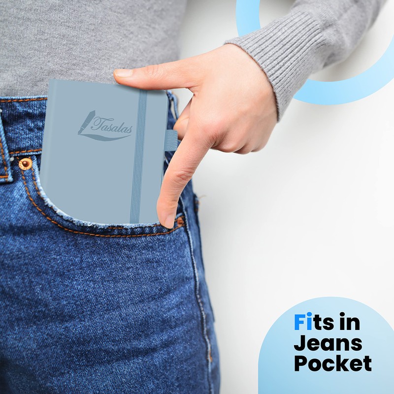 Tasalas Pocket Notebook Portable A6 Notebooks with Inner Pocket and
