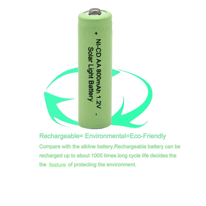 QBLPOWER Ni-CD AA 800mAh 1.2V Rechargeable Battery for Solar Outdoor