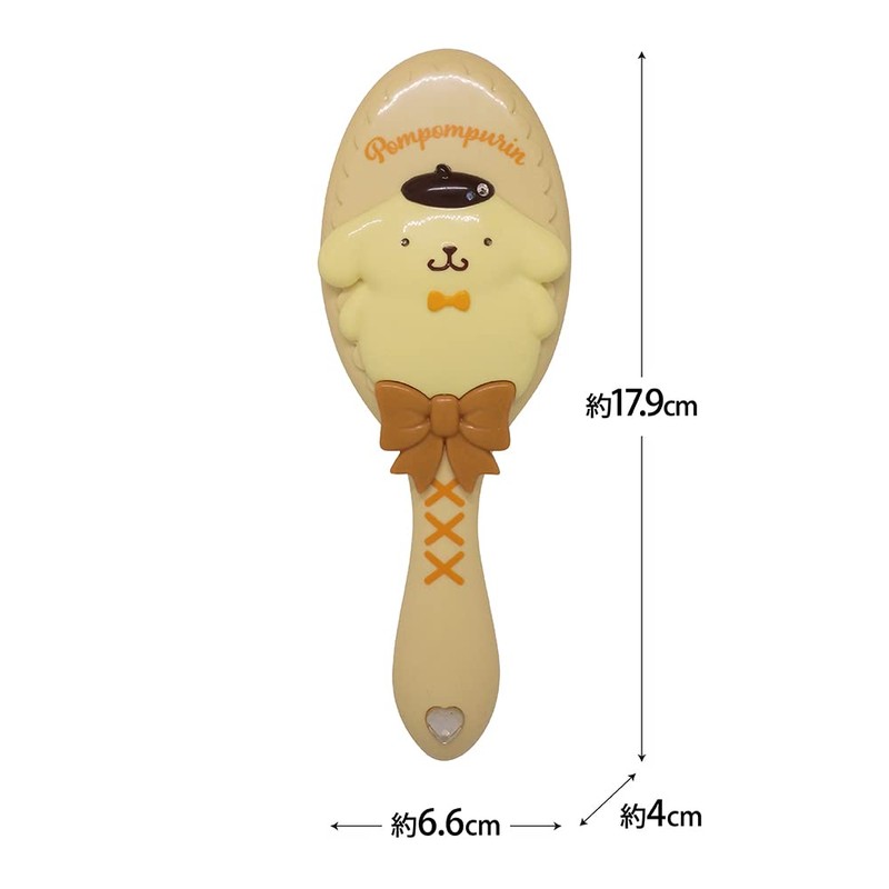 Sanrio Characters Pompompurin Die-Cut Hair Brush