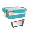 41Oz Extra Large Stainless Steel Lunch Box,with Silicone Sleeve Bento
