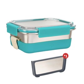 41Oz Extra Large Stainless Steel Lunch Box,with Silicone Sleeve Bento Box,Leak-Proof Food Storage Containers-Reusable and Microwavable-Dishwasher Safe,Ideal for Work & Trave