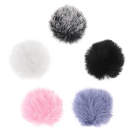 Lifexciting 5pcs/pack Wind Muff Outdoor Furry Noise Reduction Windscreens for Mini Clip-On MIC Lavalier Lapel Microphone Mini Microphone Recording Podcasting Vlogging (Multi-Color, 5pcs 8mm/0.31in)