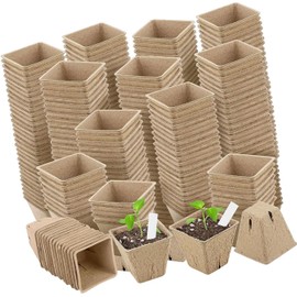 Macetas de vivero celulares para plántulas, Bandeja de Inicio, Taza de pulpas biodegradables, Herramienta de germinación de Plantas de jardín, pulpas de biodegradables
