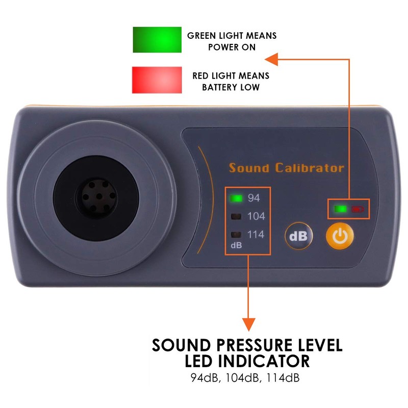 Data Logging Sound Level Calibrator Meter with Backlight and Decibel