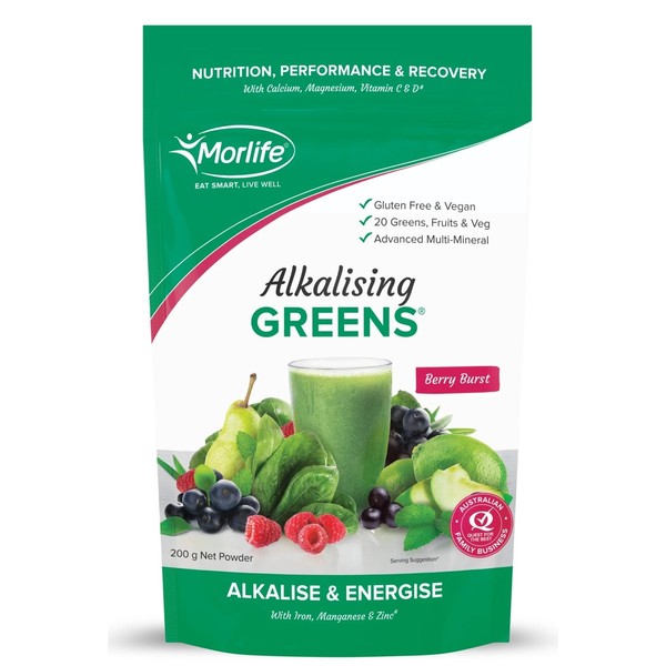 Morlife Alkalising Greens® Berry Burst 200g