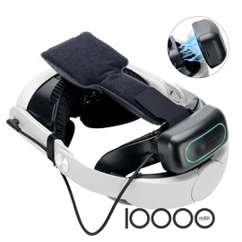 Comfort Head Strap 10000mAh Battery Adjustable Compatible for Quest 3s/3 Magnetic Battery Design,VR Accessories Extra VR Playtime,Reduce Facial Stress