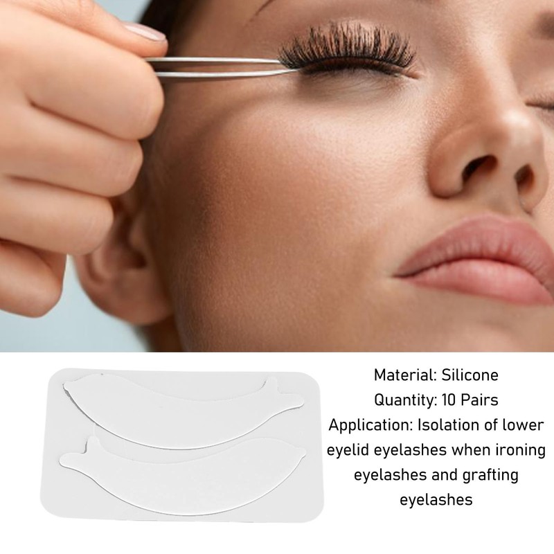 10 Pairs Eyelash Extension Patches Silicone Under Eye Patches Resuable