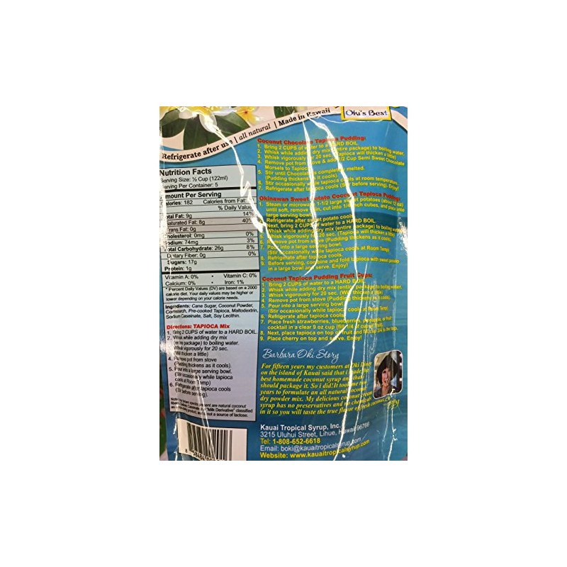 Kauai Tropical Syrup Hawaiian Coconut Tapioca Pudding, 6.4 Ounce