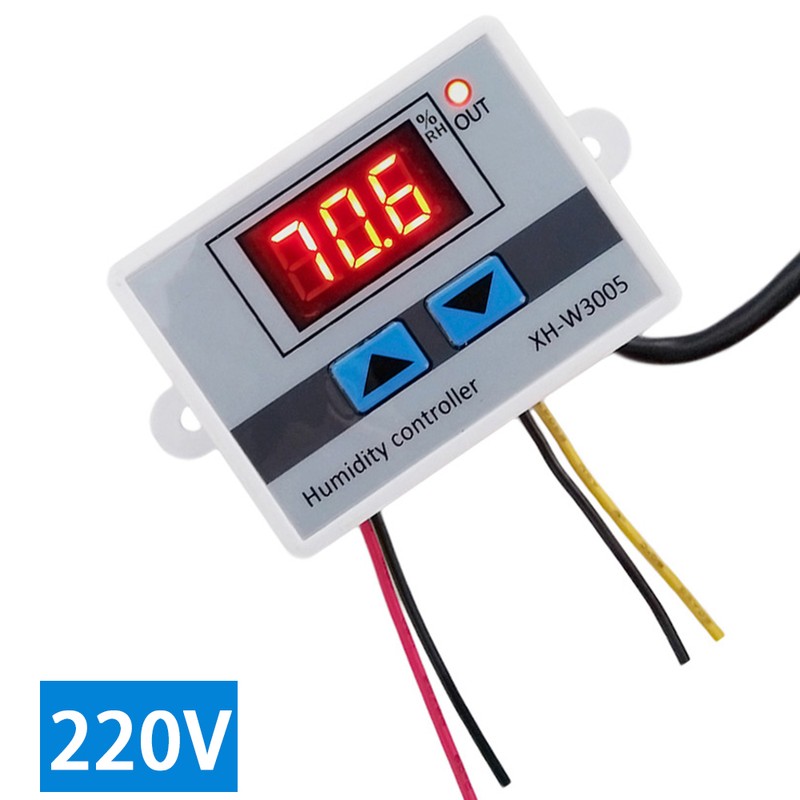XH-W3005 Digital Humidistat Humidity Controller Regulator Hygrometer Indoor Outdoor Humidometer